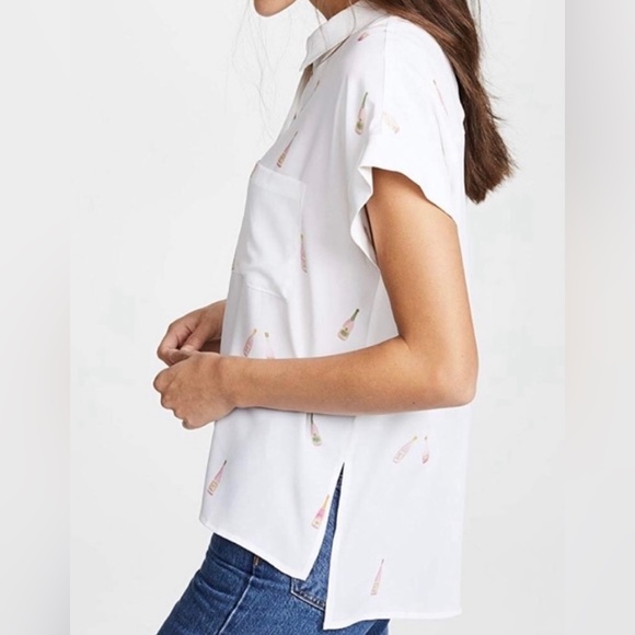 Rails Whitney Button Down Slik Shirt | Rose All Day - Picture 10 of 12